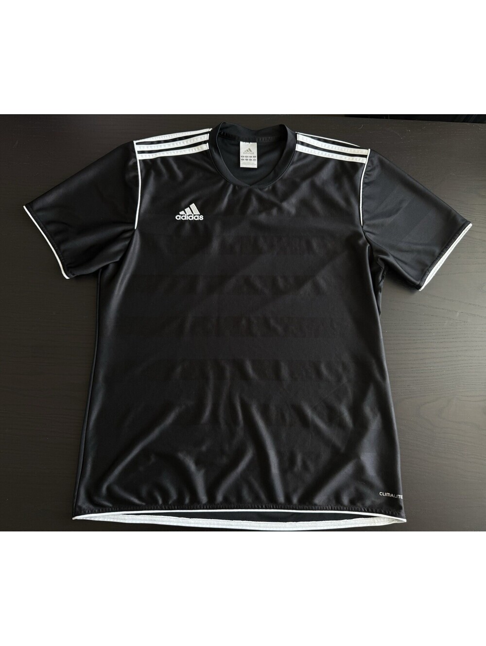 Adidas Tabela 11 Men's Soft Soccer Jersey Sz Large Black Climalite Shirt